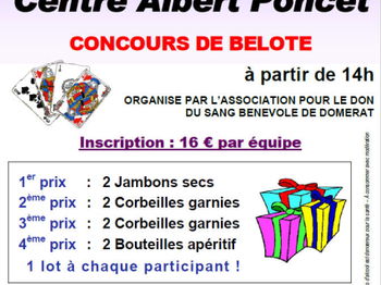 Affiche concours de belote